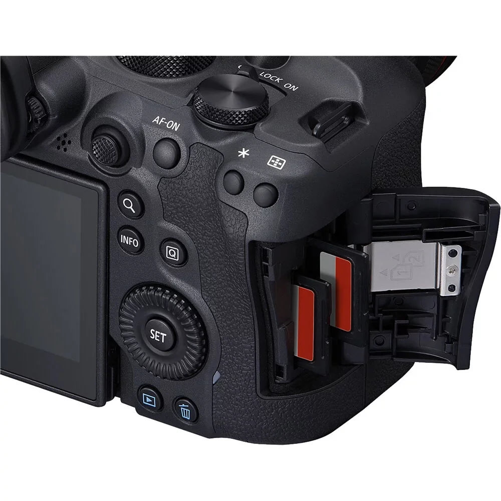 EOS R6 Mark II Mirrorless Camera (5666C002) + RF 24-70mm Lens + 64GB Memory Card + Case + Corel Photo Software + LPE6 Battery + External Charger + Card Reader + More