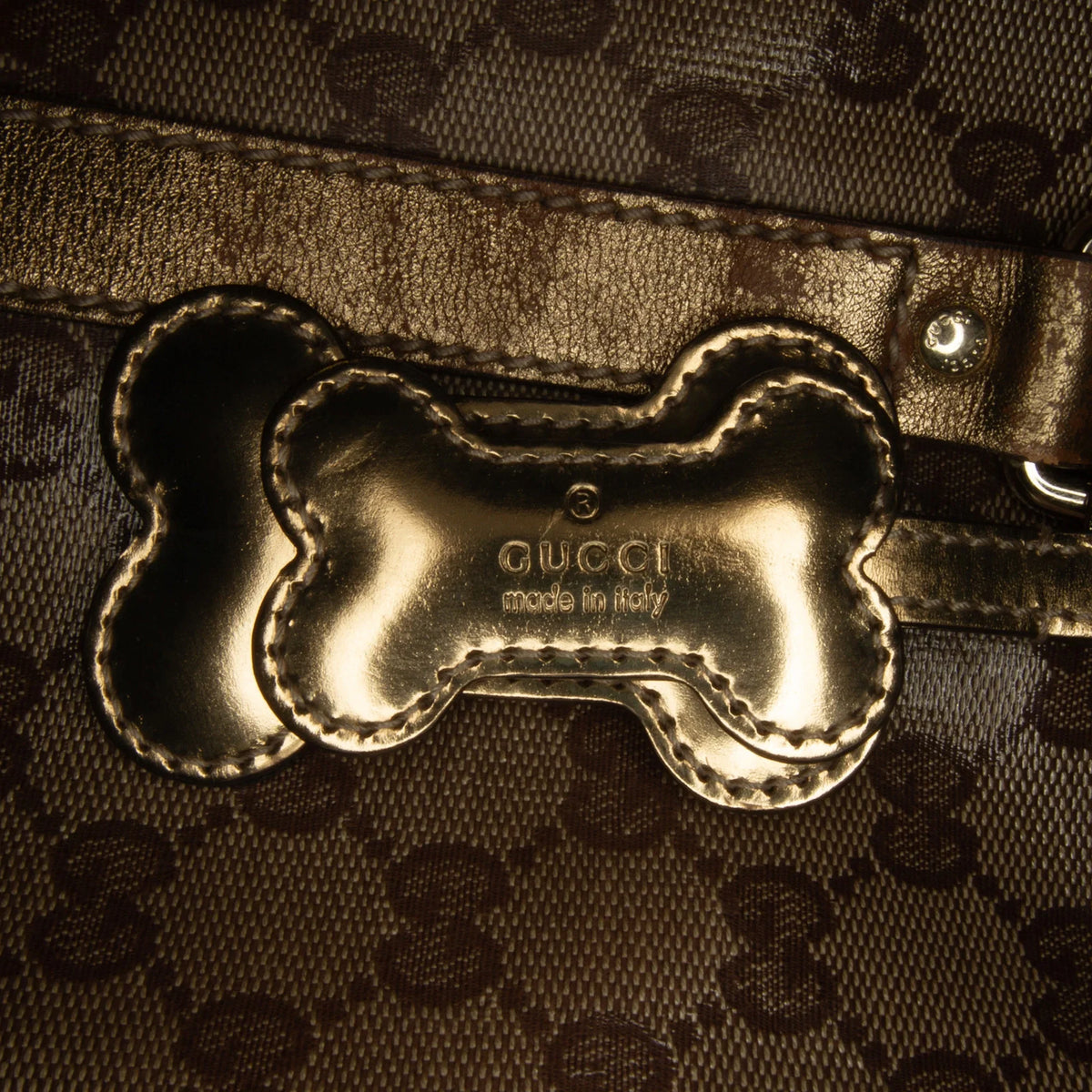 Pre-Owned Authenticated Gucci GG Crystal Joy Satchel Coated Canvas Fabric Brown Unisex (Fair)