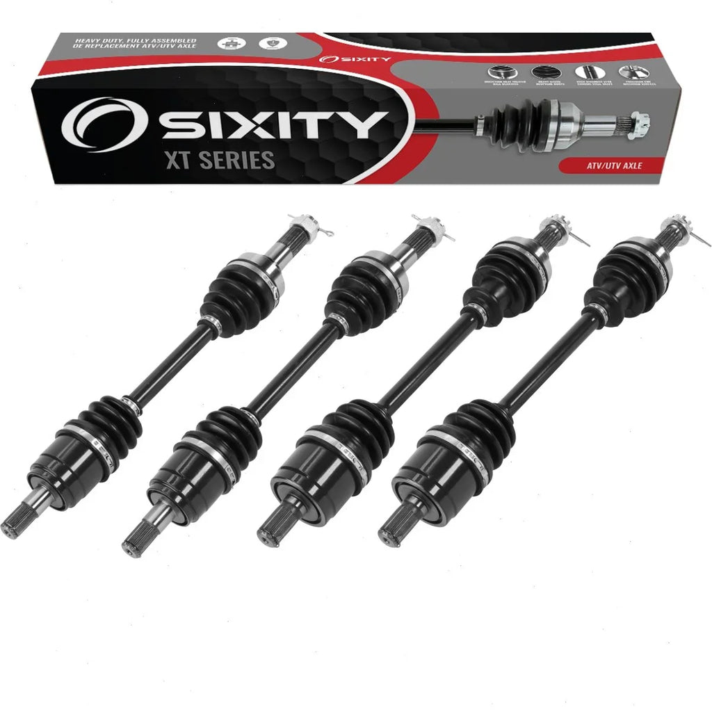 4 pc Sixity XT Front Rear Left Right Axles compatible with Honda TRX420FA5 FourTrax Rancher 4x4 Auto DCT IRS TRX420FA6 EPS 2015-2019