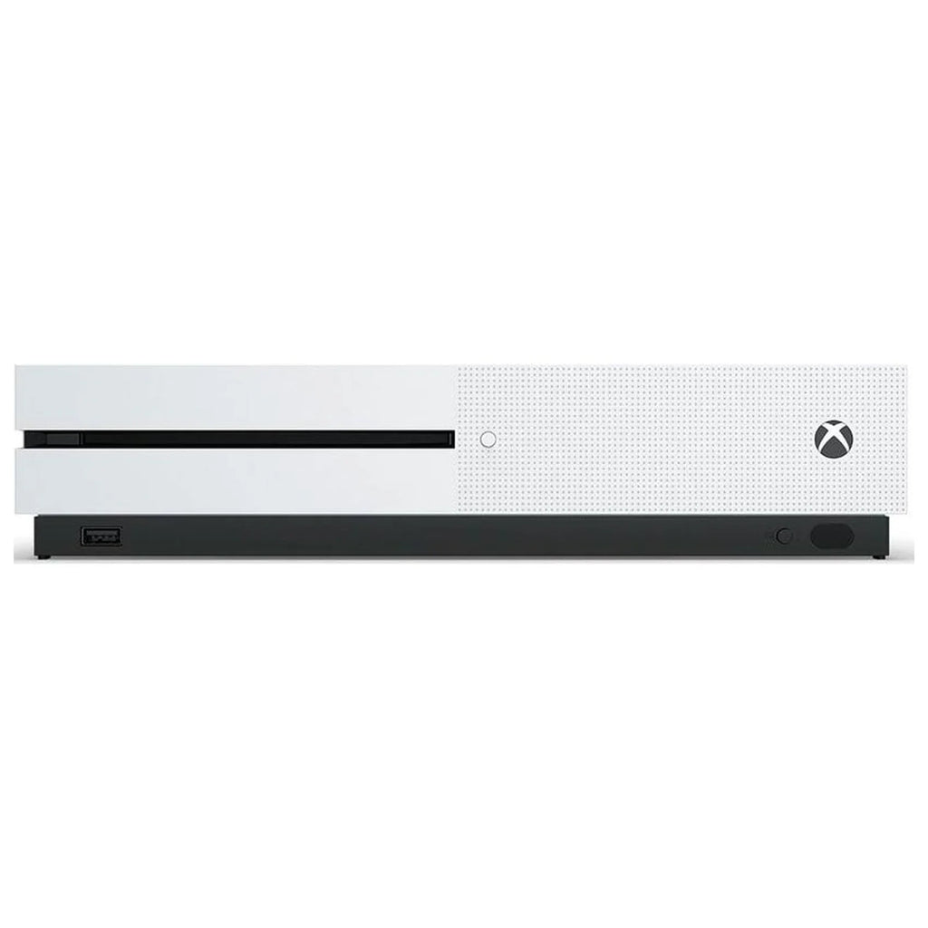 Xbox One S 1TB with 2 Controller, 4K Ultra HD White with BOLT AXTION Cleaning Kit HDMI Bundle Like New