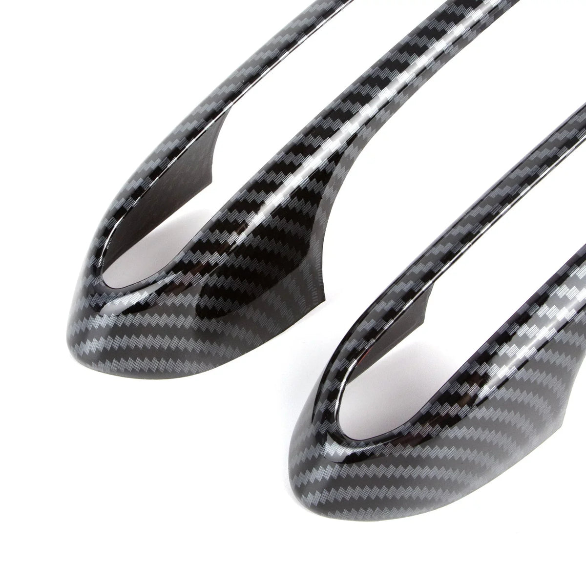 Xotic Tech 1 Set (4 pieces) Exterior Door Handle Surround Cover trims, Carbon Fiber Style, Compatible with BMW 5 Series G30 2018-up