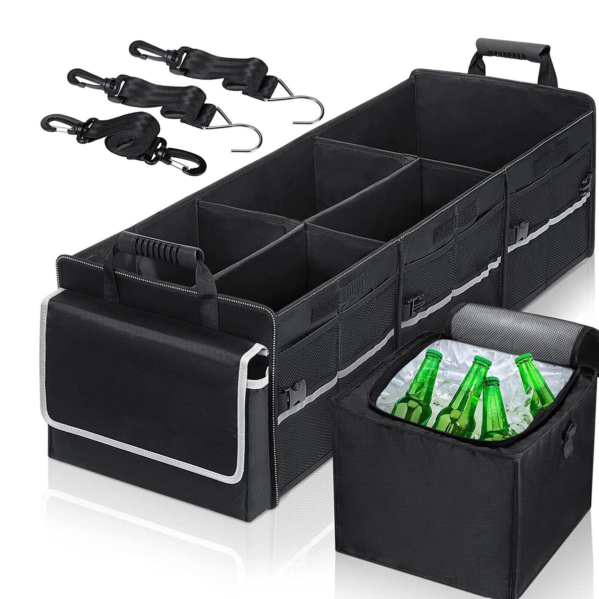 Car Trunk Organizer Multi Compartment Cargo Storage Container for SUV Truck US