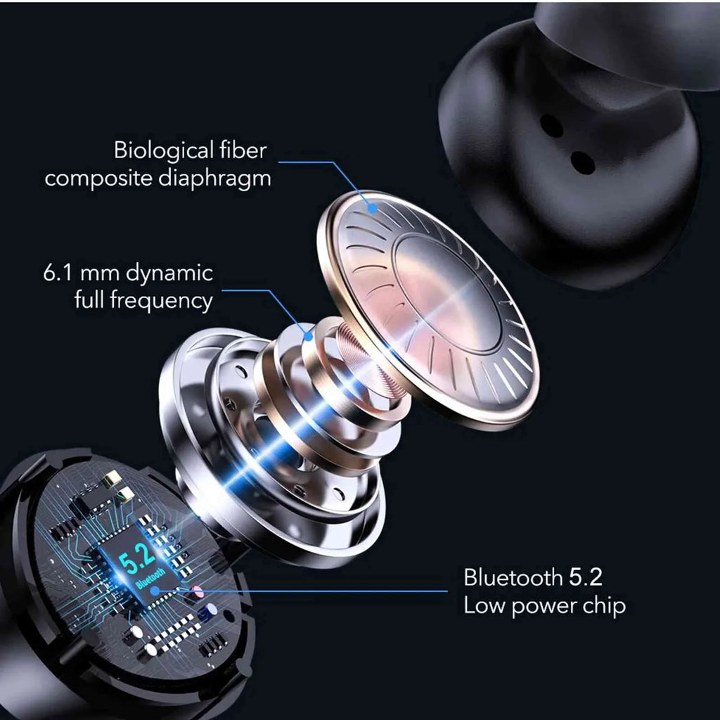 UrbanX True Wireless Bluetooth Earbuds + Charging Case, Black, Dual Connect, IPX5 Liquid Resistance, Bluetooth 5.2 Connection, Balanced, Bass Boost Compatible with Pad