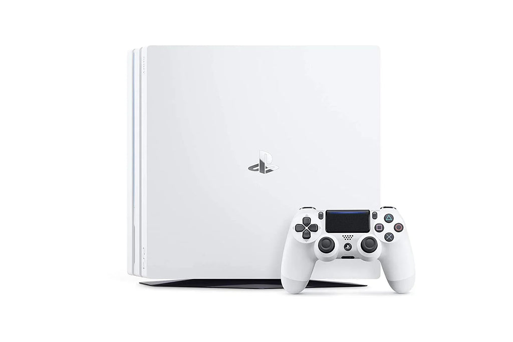 PlayStation 4 Original 500GB Matte White Gaming Console With 2 Controller + G9 Earbuds With Microphone BOLT AXTION Bundle Pre-owned