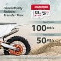 Gigastone 128GB Camera Plus MicroSDXC memory Card 100MB/s, Full HD Video, U1 Class 10 compatible with Nintendo Switch Dash Cams GoPro Camera Drone, 2 pack (2x128GB)