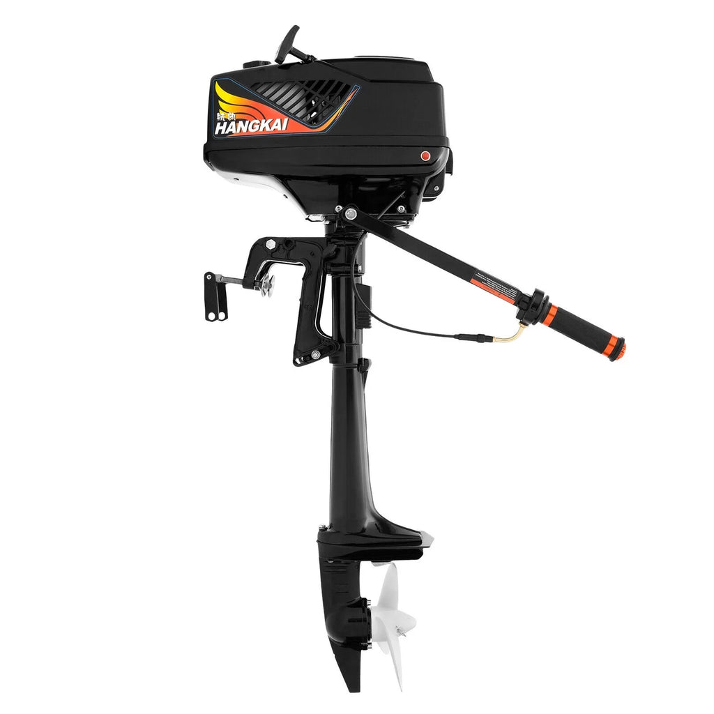 HANGKAI 2 Stroke 3.6 Outboard Motor Fishing Boat Engine Fluid Cooling CDI Outboard Boat Motor 90cm/35.4in