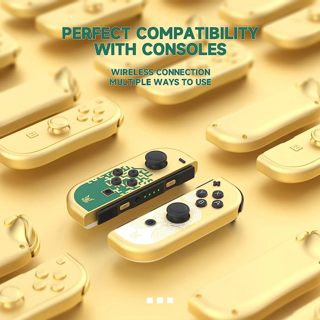 Joycons Controller for Nintendo Switch, Replacement for Wireless Left & Right Switch Controllers with Dual Vibration/Motion Display