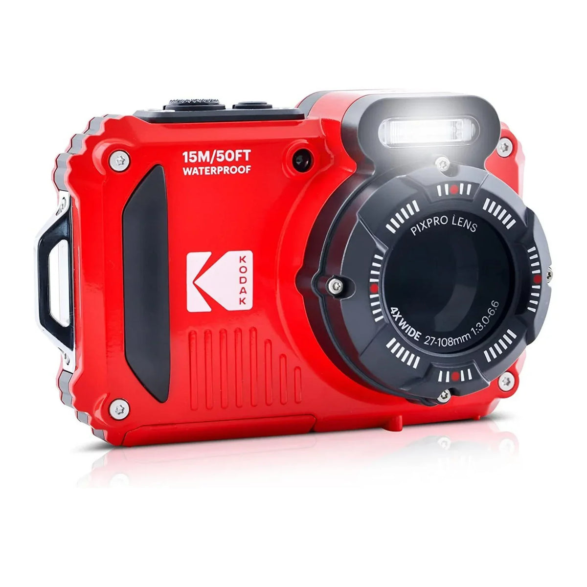 Kodak Pixpro WPZ2 Fluid Shockproof 16MP 4x 2.7-Inch LCD Camera (Red) Bundle