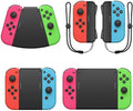Game Handle Connector for Nintendo Switch Joy-Con, 5-in-1 Gamepad Handle with Wrist Strap for NS Switch Grip