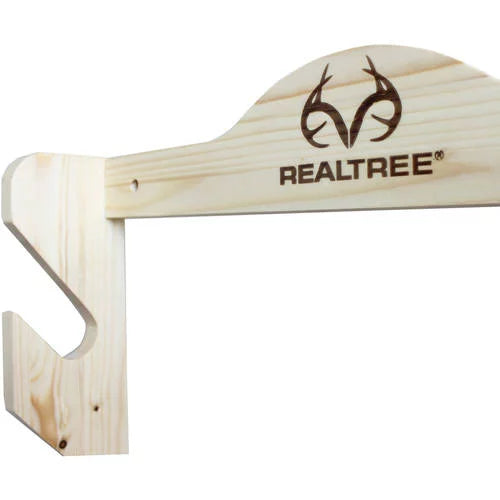 Rush Creek Creations Realtree Solid Pine 4 Gun Wall Rack with Hidden Hardware - Handcrafted - Long-lasting