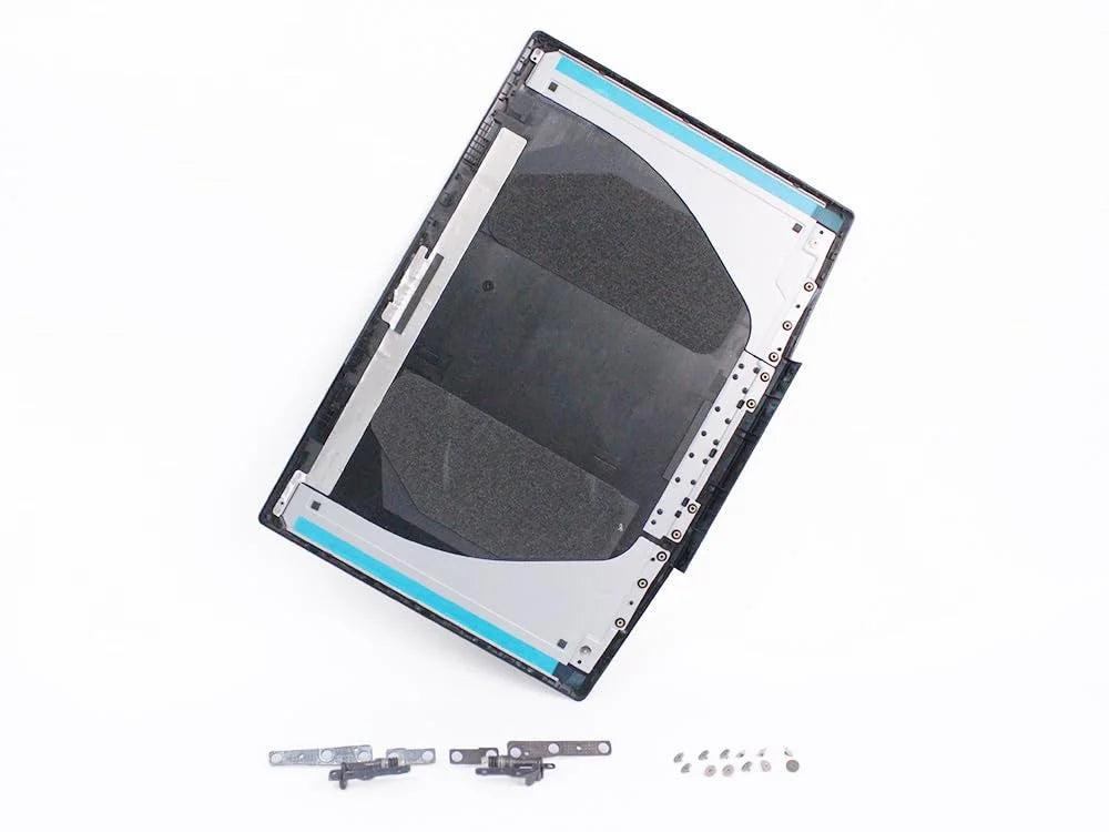 Ecl LCD Back Cover & Screws & Hinges Set Black for Ins-piron Gaming G3 15 3500 3590 Blue Logo Top Case