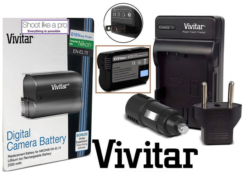 Super Capacity EN-EL15 Battery With Rapid Charger for D7500 D500
