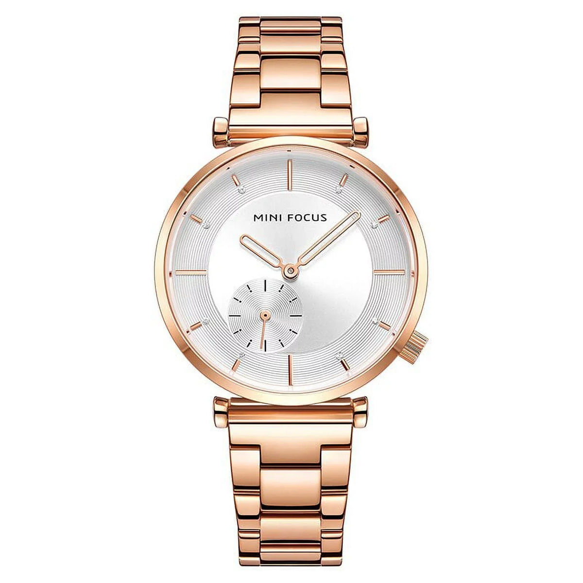 MINI FOCUS Women Watches Brand Luxury Fashion Ladies Watch 30M Fluid Reloj Mujer Relogio Feminino Rose Gold Stainless Steel