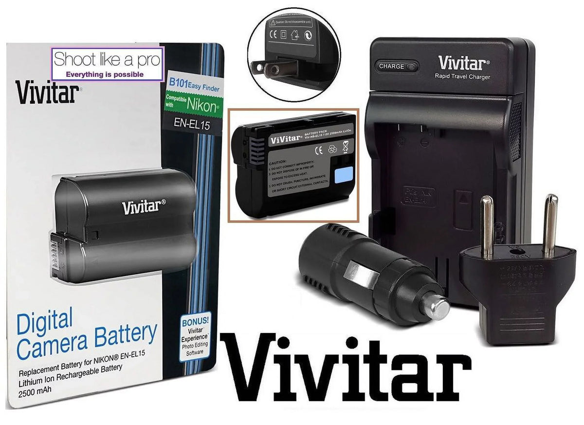Super Capacity EN-EL15 Battery With Rapid Charger for D7500 D500