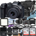 EOS R7 Mirrorless Camera with RF-S 18-45mm Lens + Mount Adapter + 2 Pack SanDisk 32GB Memory Card + Case + ZeeTech Accessory