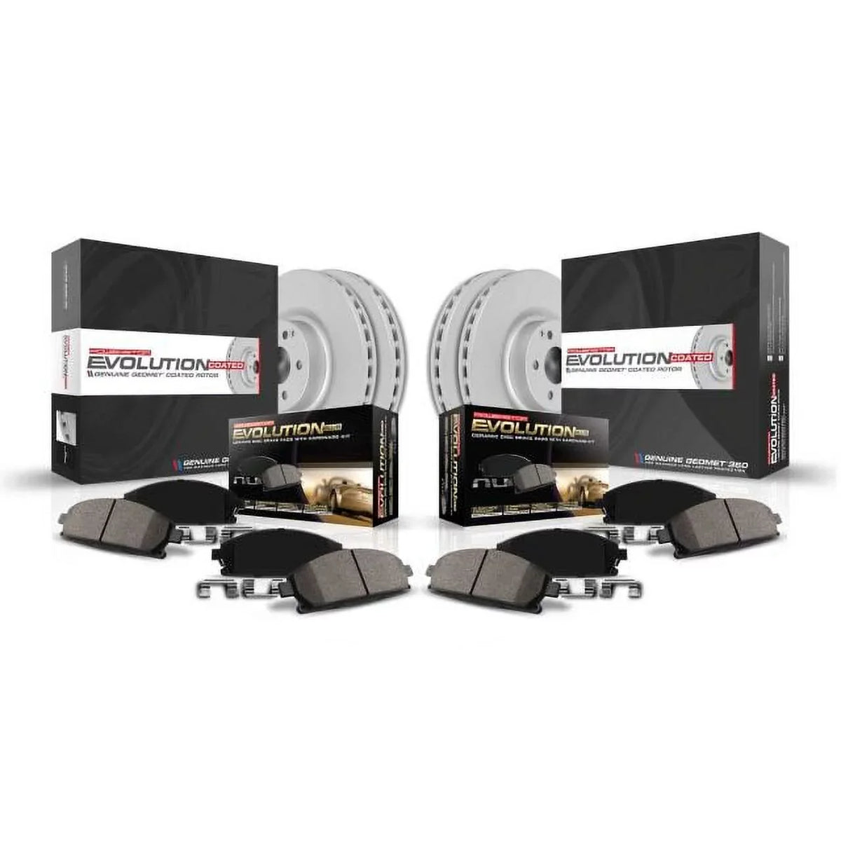 Power Stop Front & Rear Geomet Coated Brake Kit CRK5828 Fits 2019 Toyota Highlander