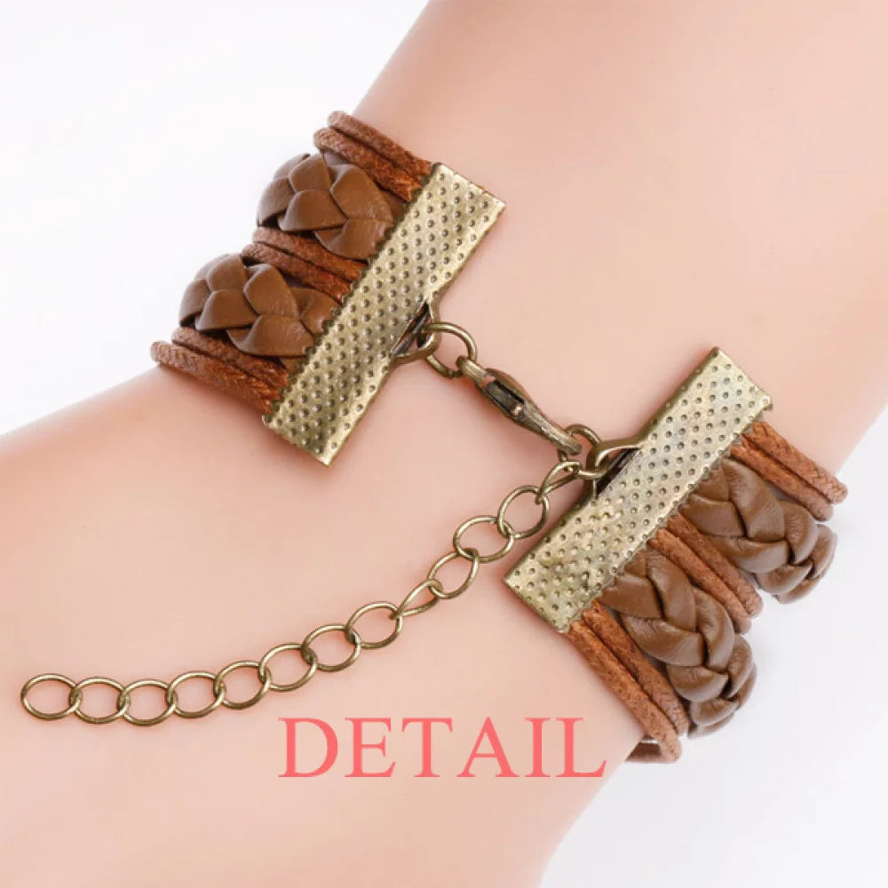Thailand I Love Thailand Elephant Sculpture Bracelet Love Chain Rope Ornament Wristband
