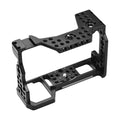 Andoer Camera Cage Aluminum Alloy Video Cage Replacement for A7M3 A7R3 A9 Mirrorless Camera with Cold Shoe Mount 1/4 Inch & 3/8 Inch Screw Holes
