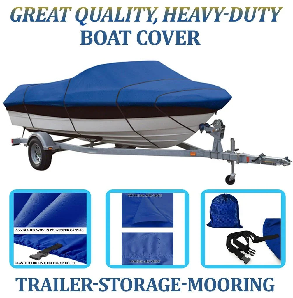 BLUE, GREAT QUALITY BOAT COVER Compatible for TRITON 1650 SC (2003 - 2010)