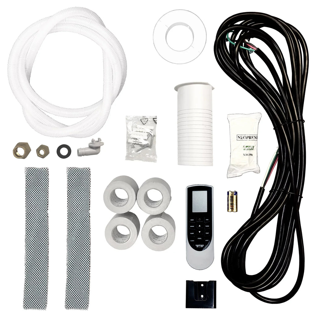 AmVent Super Efficiency 12000 BTU Inverter Ductless Mini Split and Heat Pump 115V/60 Hz 500 SQ coverage area with 25 ft installation Kit