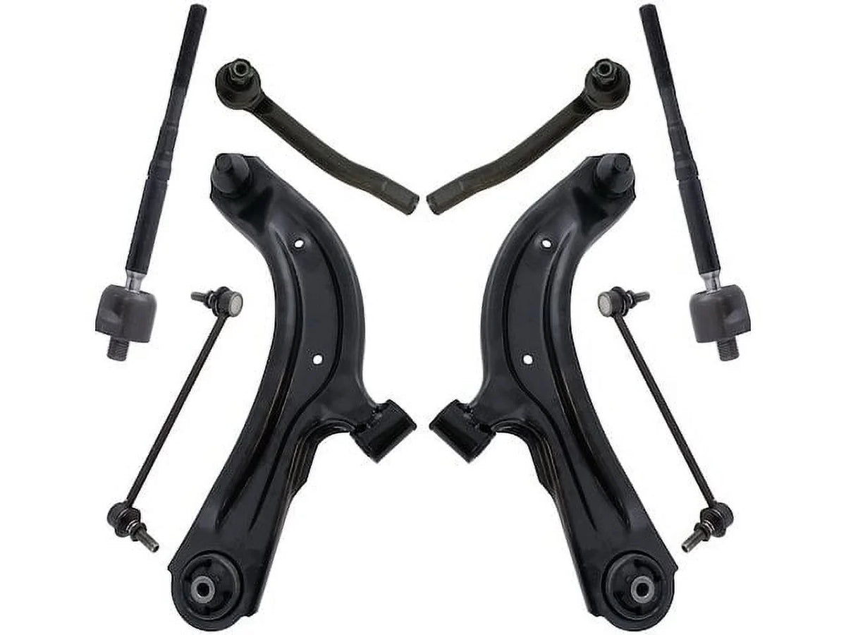 Front Control Arm Ball Joint Sway Bar Link Tie Rod Kit - 8 Piece - Compatible with 2013 - 2018 Nissan Sentra 2014 2015 2016 2017