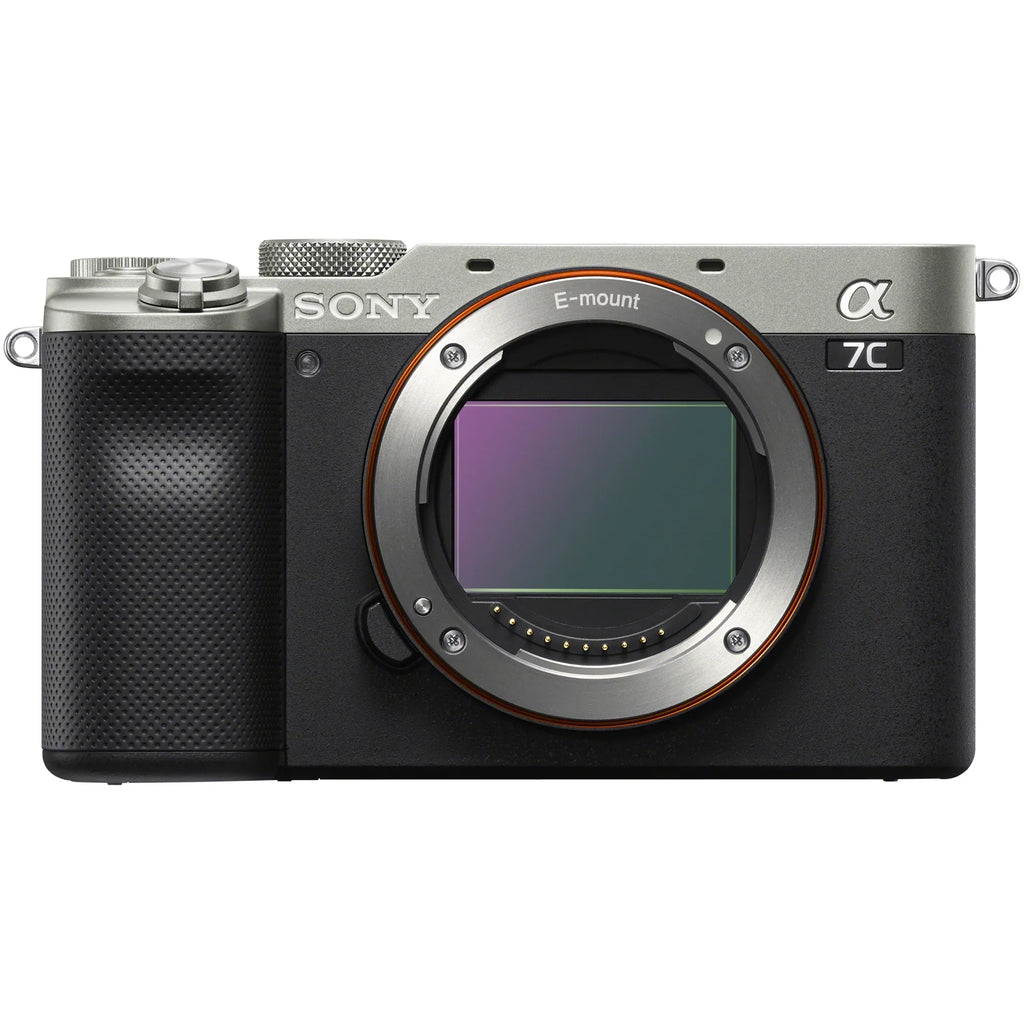 a7C Mirrorless Full Frame Camera Body with FE 24-105mm F4 G OSS Zoom Lens SEL24105G Silver ILCE7C/S Bundle with Deco Gear Photography Backpack Case , Software and Accessories