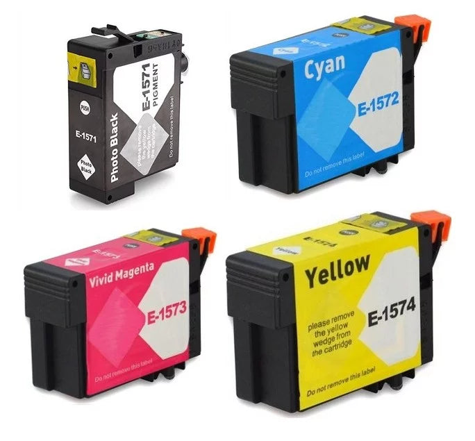 PrinterDash Replacement for Stylus Photo R3000 Inkjet Combo Pack (PBK/C/M/Y) (NO. 157) (T157XL120-BCS-US)