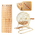 GSE Games & Sports Expert Deluxe Bingo Game Set with Gold Bingo Cage, Wood Masterboard, Wood Bingo Balls and Shutter Bingo Cards. Great for Kids, Adults and Family Party