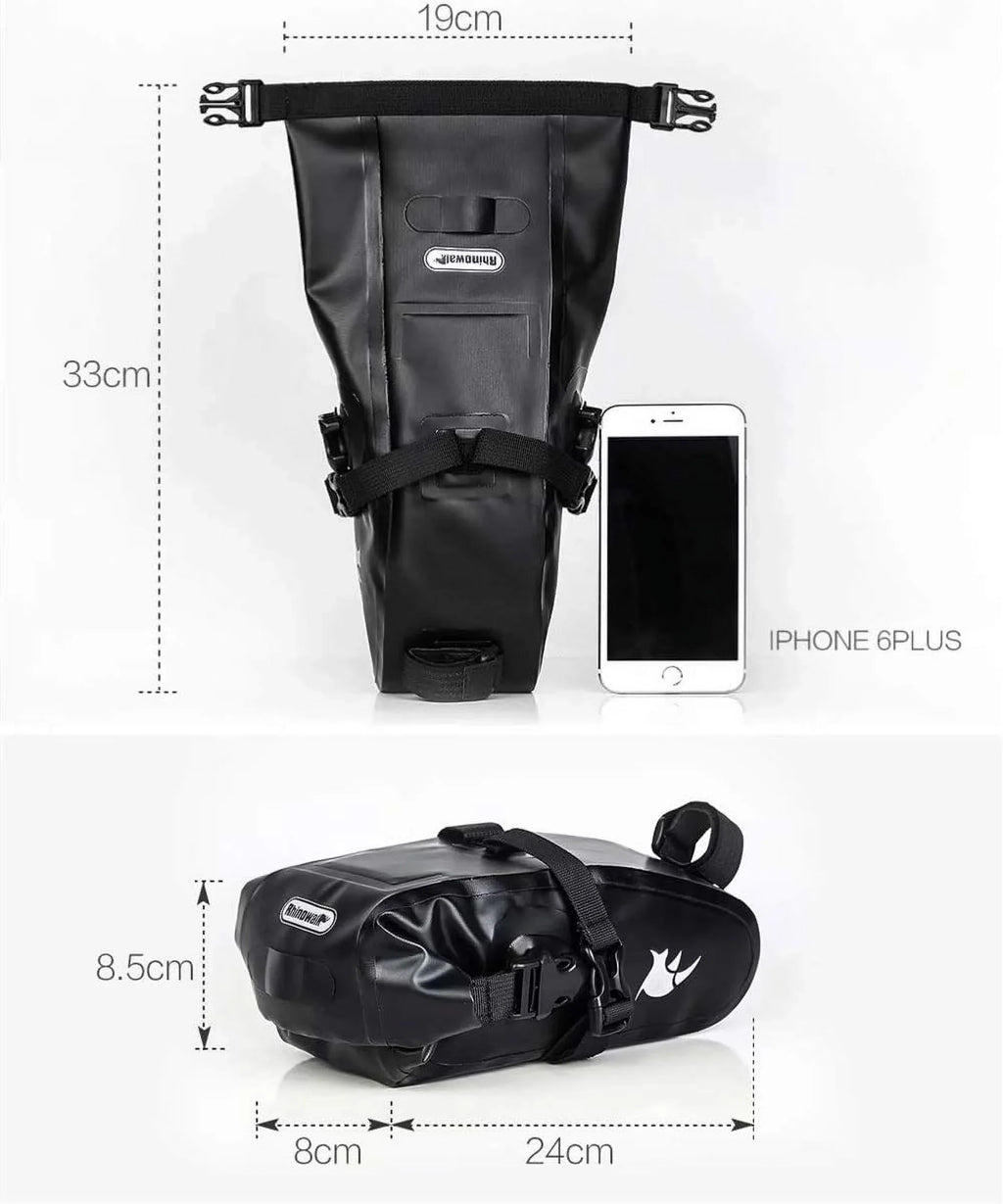 Rhinowalk Bike Saddle Bag Fluid Bicycle Bag Cycling Seat Bag Mountain Road Portable Storage Bag, 1.5L