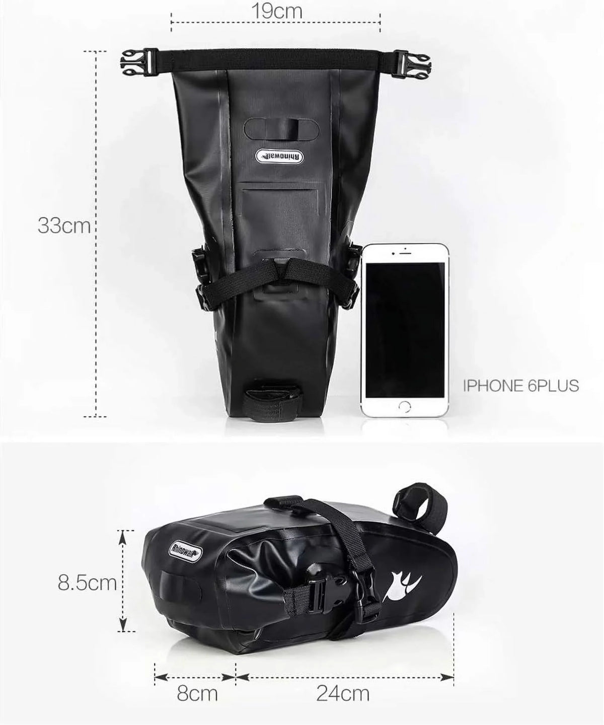 Rhinowalk Bike Saddle Bag Fluid Bicycle Bag Cycling Seat Bag Mountain Road Portable Storage Bag, 1.5L