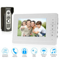 OWSOO 7” Wired Video Door Phone System Visual Doorbell with Indoor Monitor and Outdoor support Unlock Infrared Night View Rainproof for Home