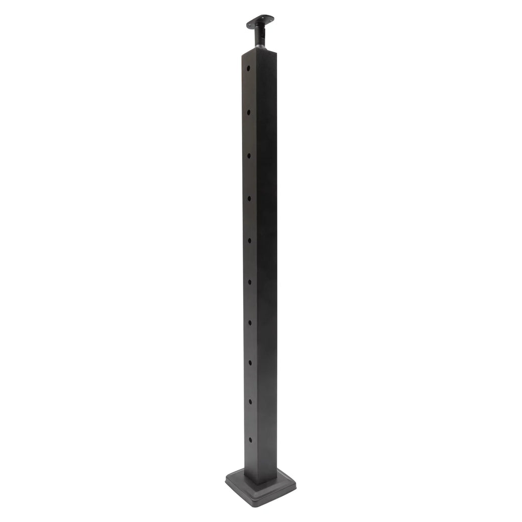 Stainless Steel Cable Railing Post Square Fence Post Level Two Sides Pre-Drilled for Wood Concrete Level Deck Cable Railing System 36''x2''x2''