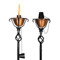 BirdRock Home 2-Pack Outdoor Wide Conical Torches - Tabletop Stand - Metal