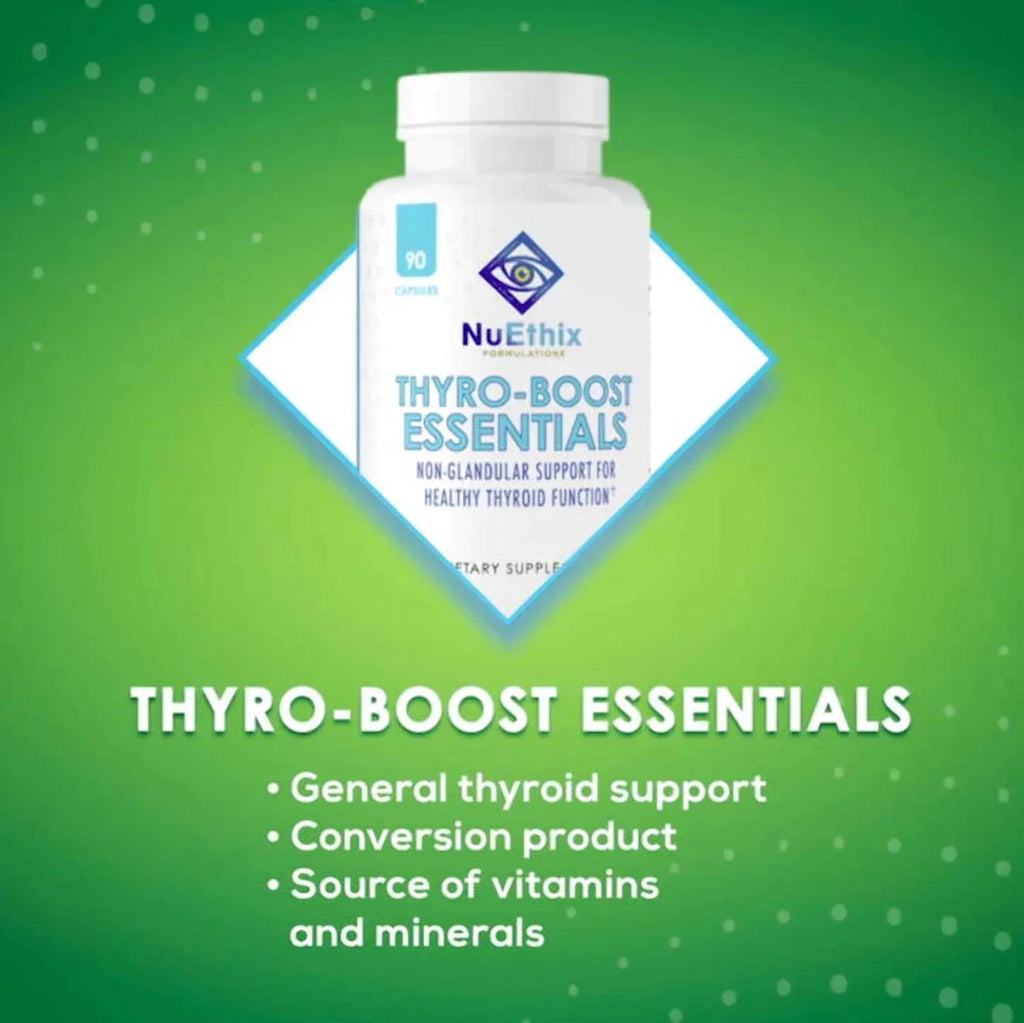 NuEthix Thyro-Boost Essentials, Non-Glandular Support with Optimal Thyroid Function, 90 Capsules